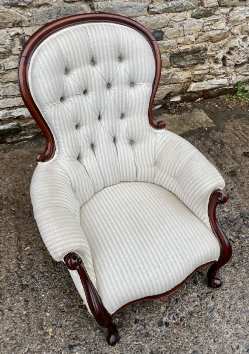 fig 1. Victorian Mahogany Framed Armchair