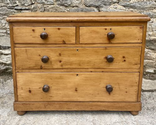 Antique Stripped Pine Chest of Drawers