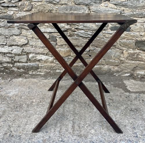 fig 1. Rare Folding Mahogany Campaign Table