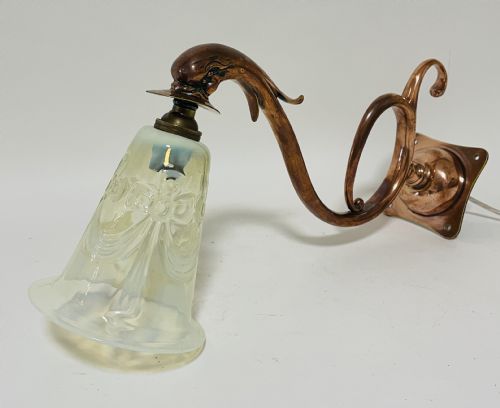 fig 2. Art Nouveau Copper Wall Light