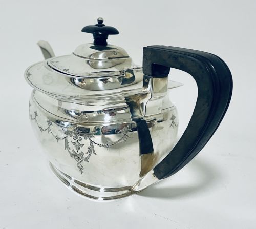 fig 2. Antique Three Piece Silver Tea Set