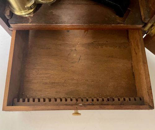 fig 1. Victorian Brass Bar Limb Microscope by J H Steward