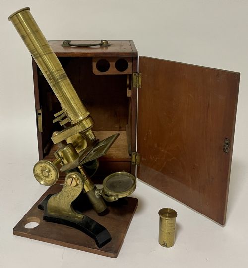 fig 2. Victorian Brass Bar Limb Microscope by J H Steward