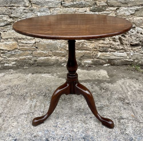 fig 1. Georgian Mahogany Tilt Top Occasional Table