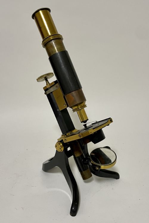 fig 3. Victorian Microscope in Box by Swift and Son