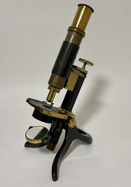 fig 4. Victorian Microscope in Box by Swift and Son