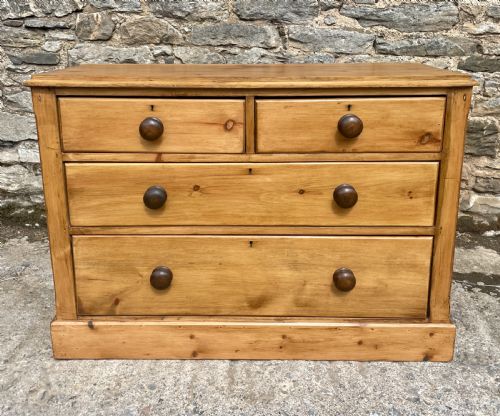 fig 1. Antique Stripped Pine Chest of Drawers
