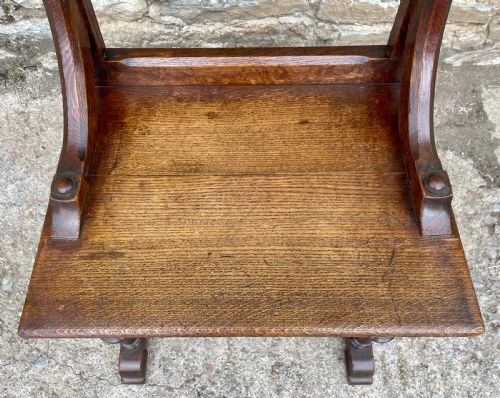 fig 2. Victorian Oak Gothic Style Church Chair