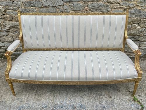 fig 1. Antique French Giltwood Settee