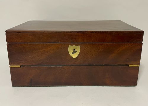 fig 1. Victorian Military Style Mahogany Writing Slope