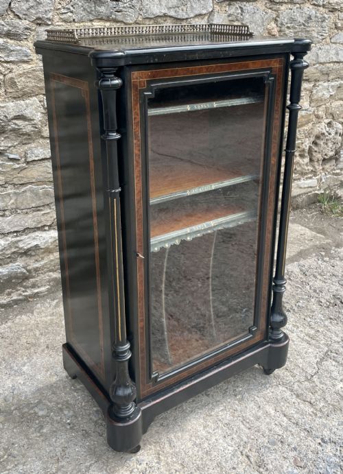 fig 1. Victorian Aesthetic Style Ebonised Music Cabinet
