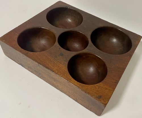 fig 1. Antique Wooden Coin Tray