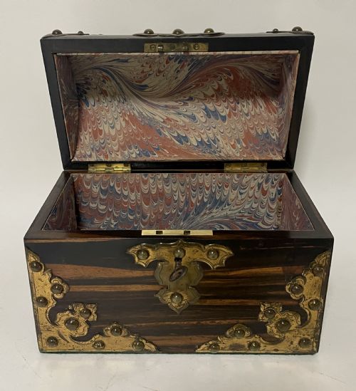 fig 1. Victorian Coromandel Brass Mounted Box