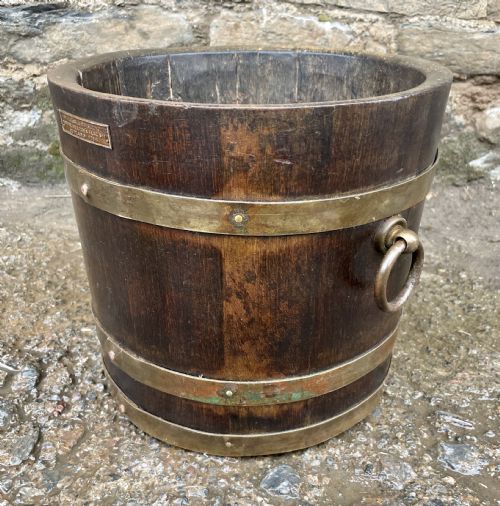 fig 2. Antique Coopered Planter made from the Teak of HMS Iron Duke