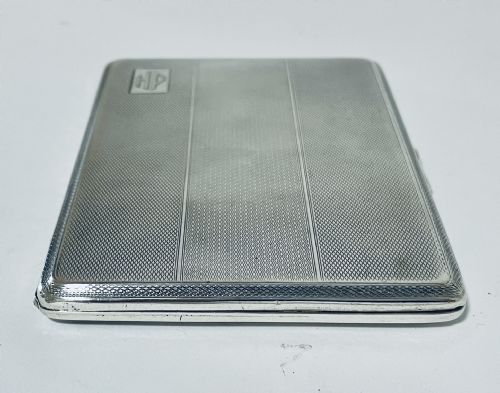 fig 1. Antique Art Deco Silver Cigarette Case