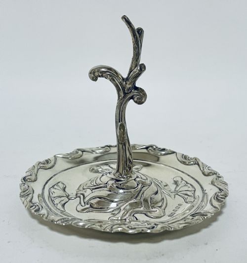 fig 1. Antique Solid Silver Ring Tree