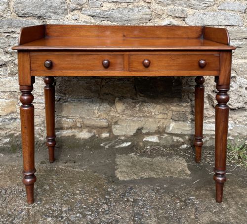 fig 1. Victorian Mahogany Two Drawer Side Table