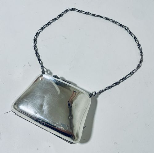 Antique Silver Coin Purse Chatelaine