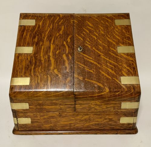 Victorian Brass Bound Stationery Cabinet