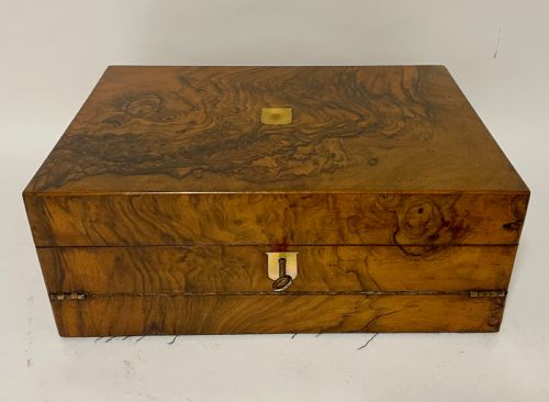 Victorian Burr Walnut Writing Slope