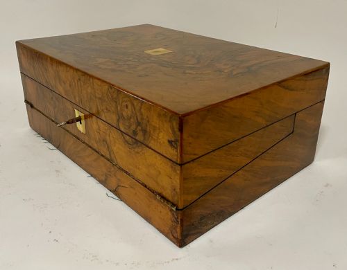 fig 1. Victorian Burr Walnut Writing Slope
