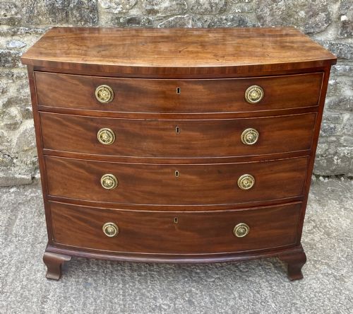 Georgian Mahogany Bow Front Chest of Drawers