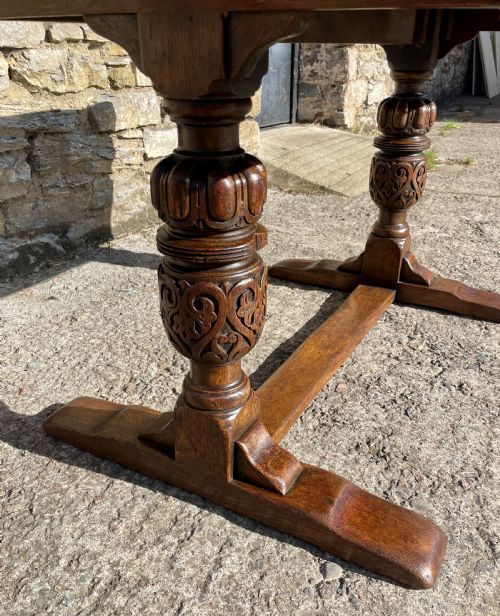 fig 2. Antique Oak Draw Leaf Dining Table