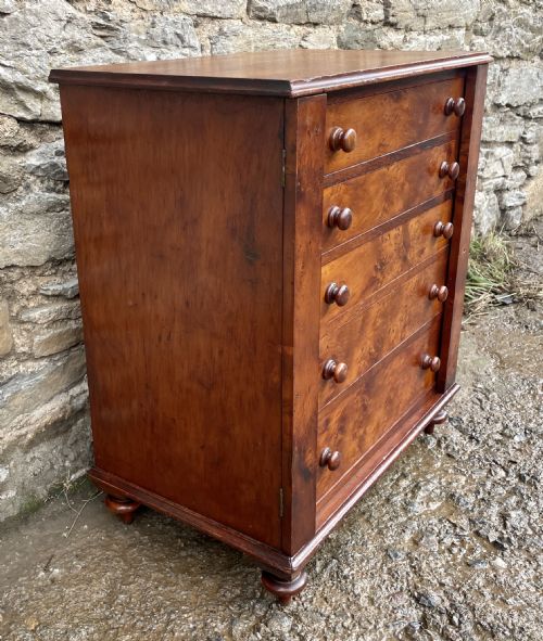 fig 3. Victorian Yew Wood Wellington Chest