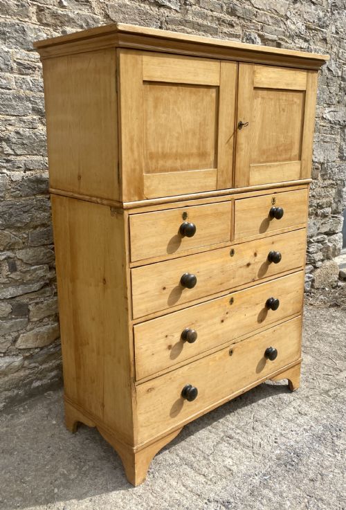 fig 1. Antique Pine Housekeepers Cupboard