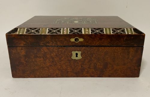 fig 1. Antique Inlaid Writing Slope
