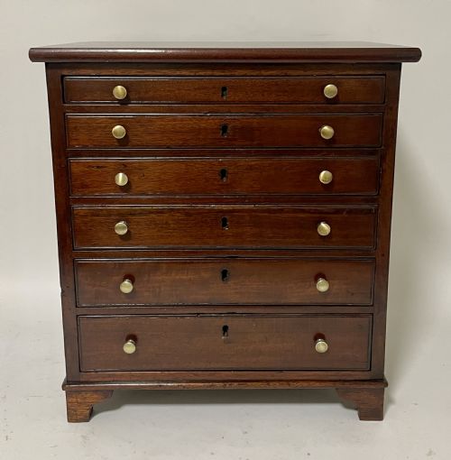 Antique Mahogany Collector's Chest