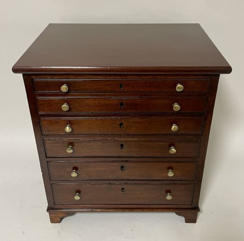 fig 1. Antique Mahogany Collector's Chest