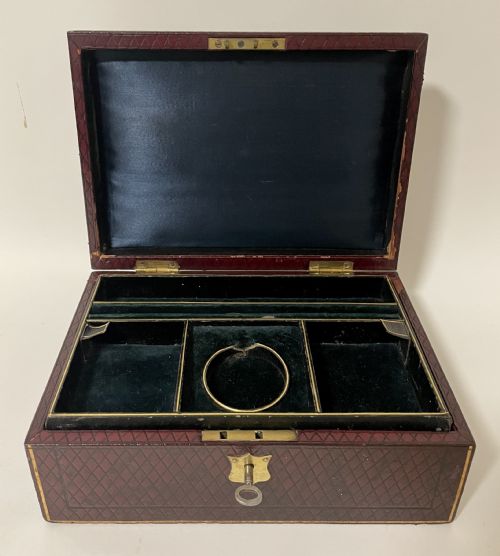Antique Leather Jewellery Box