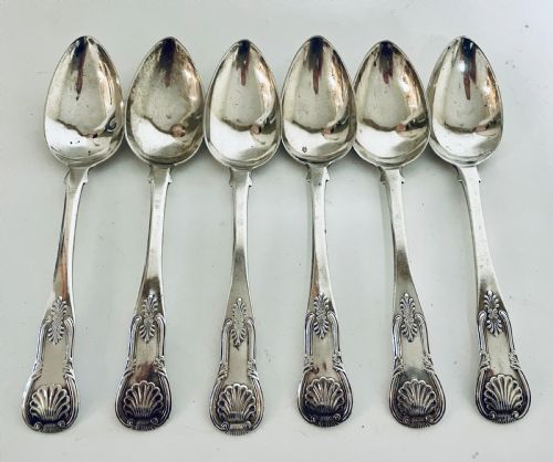 fig 1. Set of Six Georgian Scottish Tablespoons