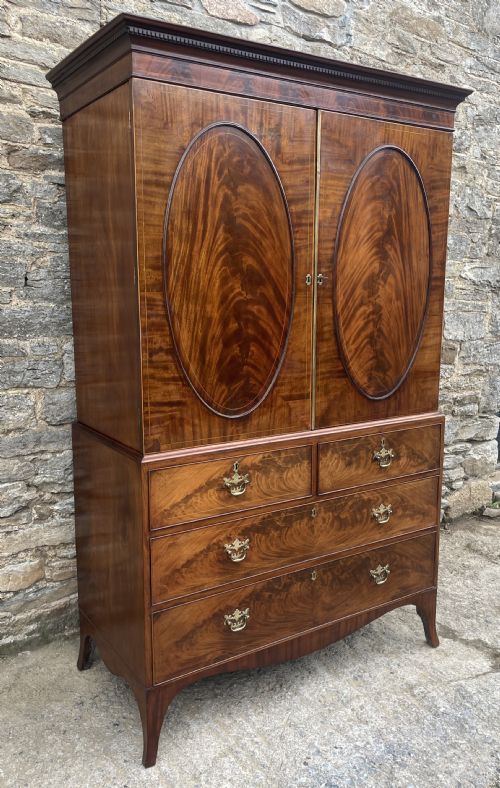 fig 1. Georgian Mahogany Linen Press
