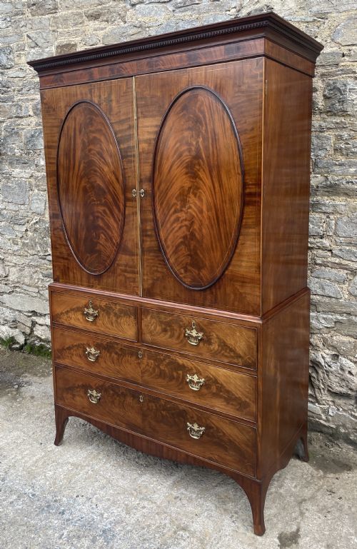 fig 3. Georgian Mahogany Linen Press