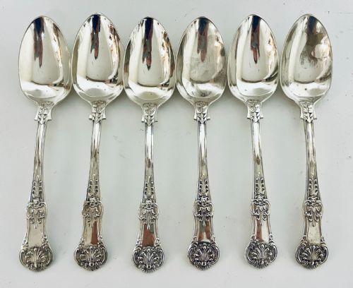 fig 1. Set of Six Georgian Silver Tablespoons