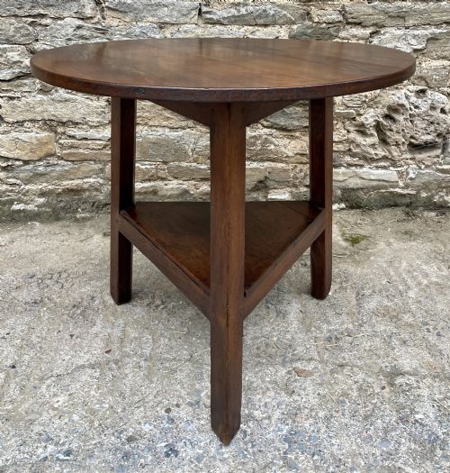 fig 1. Antique Oak Cricket Table