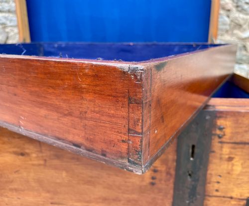 LARGE VICTORIAN OAK STRAPPED SILVER CHEST - ADDITIONAL PHOTO 11