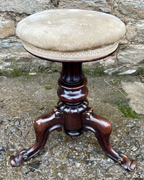 Victorian Mahogany Revolving Piano Stool