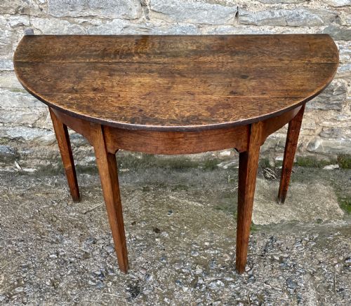 Georgian Oak Demi-lune Table