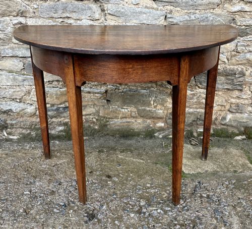 fig 1. Georgian Oak Demi-Lune Table