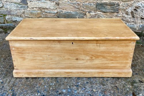 Antique Stripped Pine Blanket Box