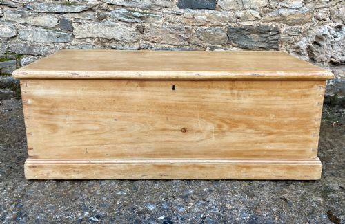fig 1. Antique Stripped Pine Blanket Box