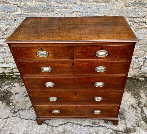 fig 1. Large Georgian Oak Chest of Drawers