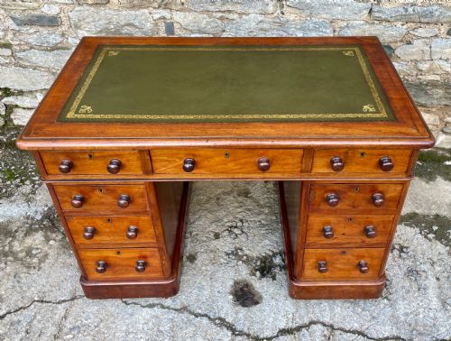 fig 2. Victorian Mahogany Pedestal Desk