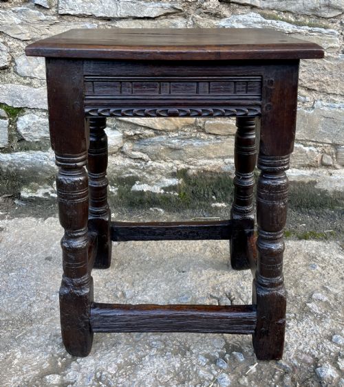 fig 1. 17th Century Oak Joint Stool
