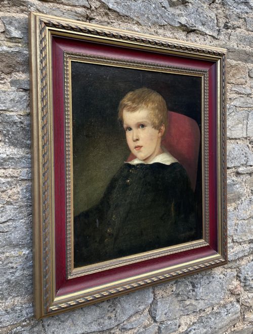 fig 2. Oil Portrait of a Young Boy Attributed to Carl Felkel