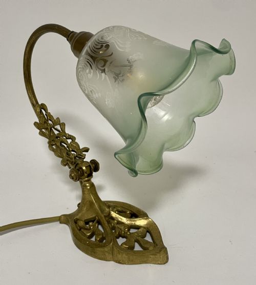 fig 1. Antique Art Nouveau Style Brass Light