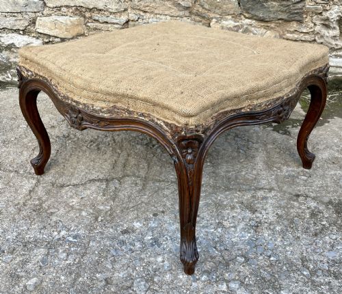 Antique Carved Centre / Foot Stool